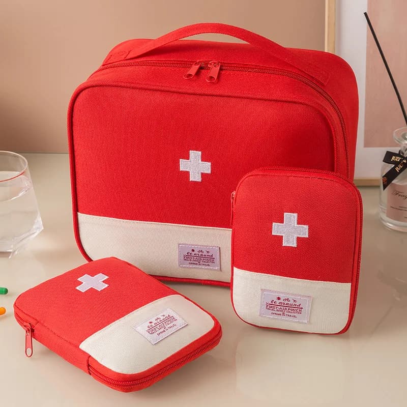 Portable Large Capacity Foldable Oxford Cloth Medical First Aid Kit Multi-Purpose Drug Storage Bag Home Travel Emergency Bag