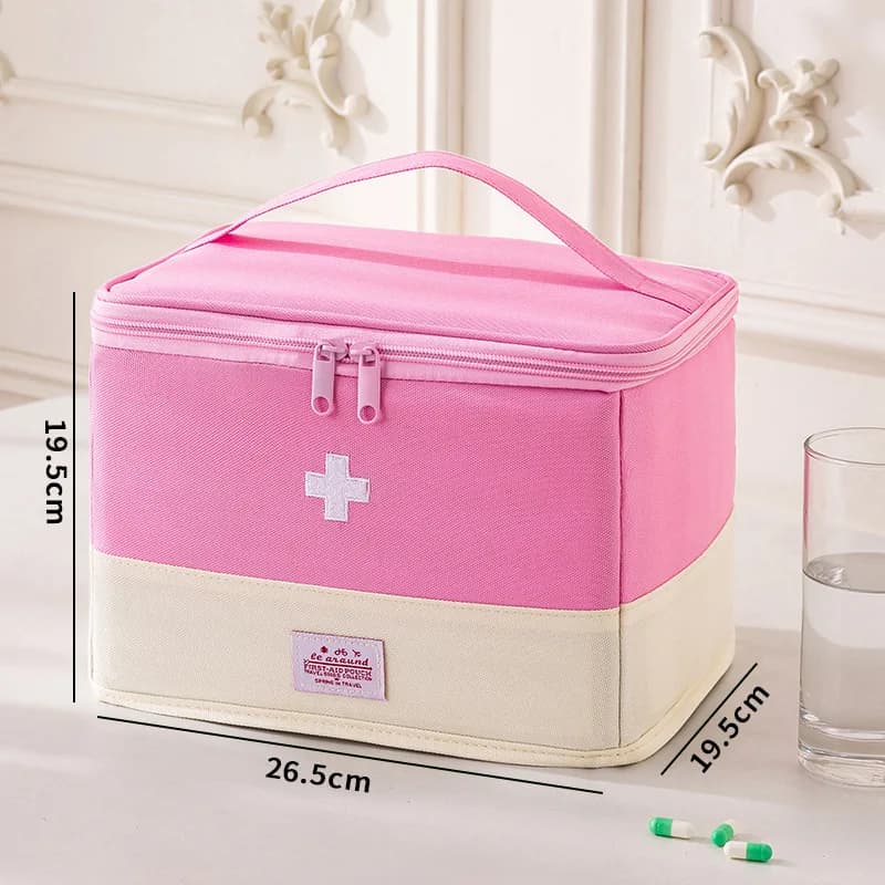 Portable Large Capacity Foldable Oxford Cloth Medical First Aid Kit Multi-Purpose Drug Storage Bag Home Travel Emergency Bag