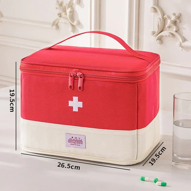 Portable Large Capacity Foldable Oxford Cloth Medical First Aid Kit Multi-Purpose Drug Storage Bag Home Travel Emergency Bag