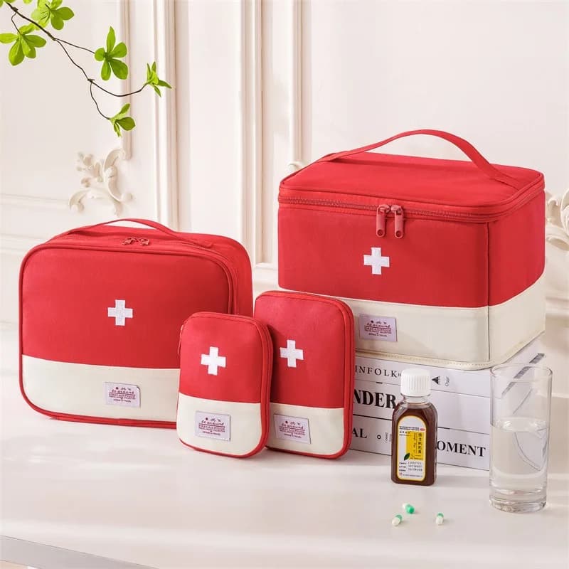 Portable Large Capacity Foldable Oxford Cloth Medical First Aid Kit Multi-Purpose Drug Storage Bag Home Travel Emergency Bag