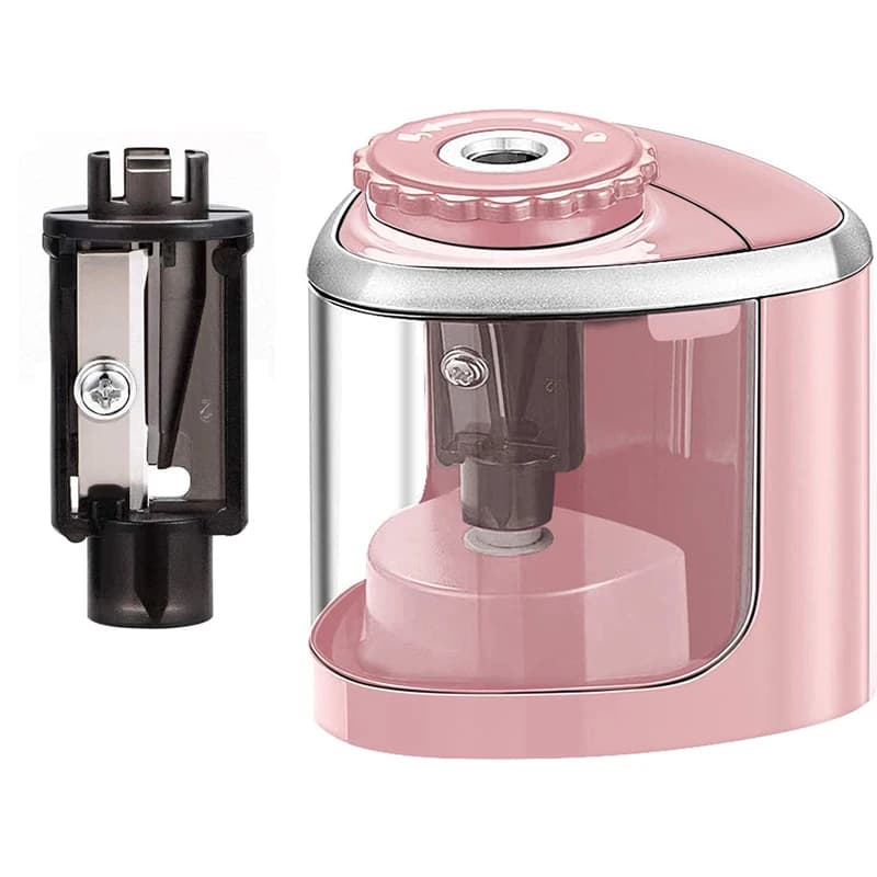 Tenwin Portable Electric/Manual 2 in 1 Pencil Sharpener Automatic Pencil Sharpener Kids Adults Auto Pencil Sharpener Stationery