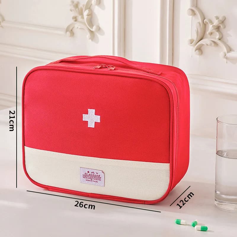 Portable Large Capacity Foldable Oxford Cloth Medical First Aid Kit Multi-Purpose Drug Storage Bag Home Travel Emergency Bag