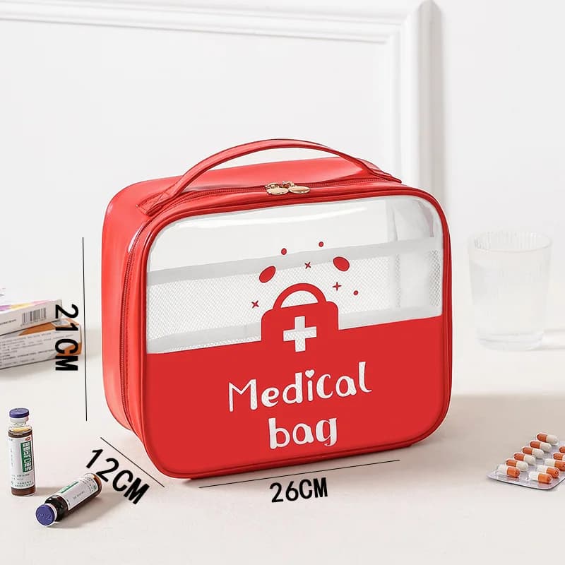 Portable Large Capacity Foldable Oxford Cloth Medical First Aid Kit Multi-Purpose Drug Storage Bag Home Travel Emergency Bag